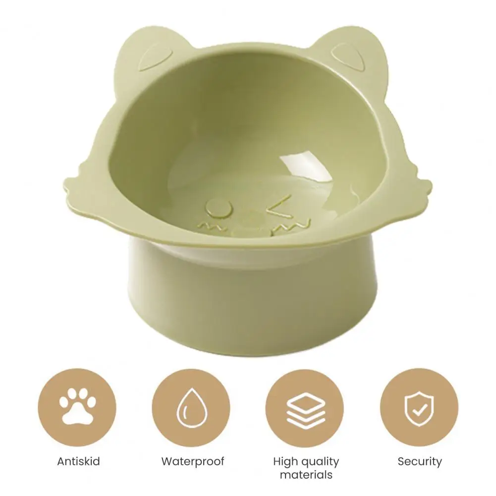 

Large Capacity Pet Bowl Safe Durable Pet Bowl Elevated Pet Bowl Ergonomic Design Neck Protector Tilted Cat Food Bowl