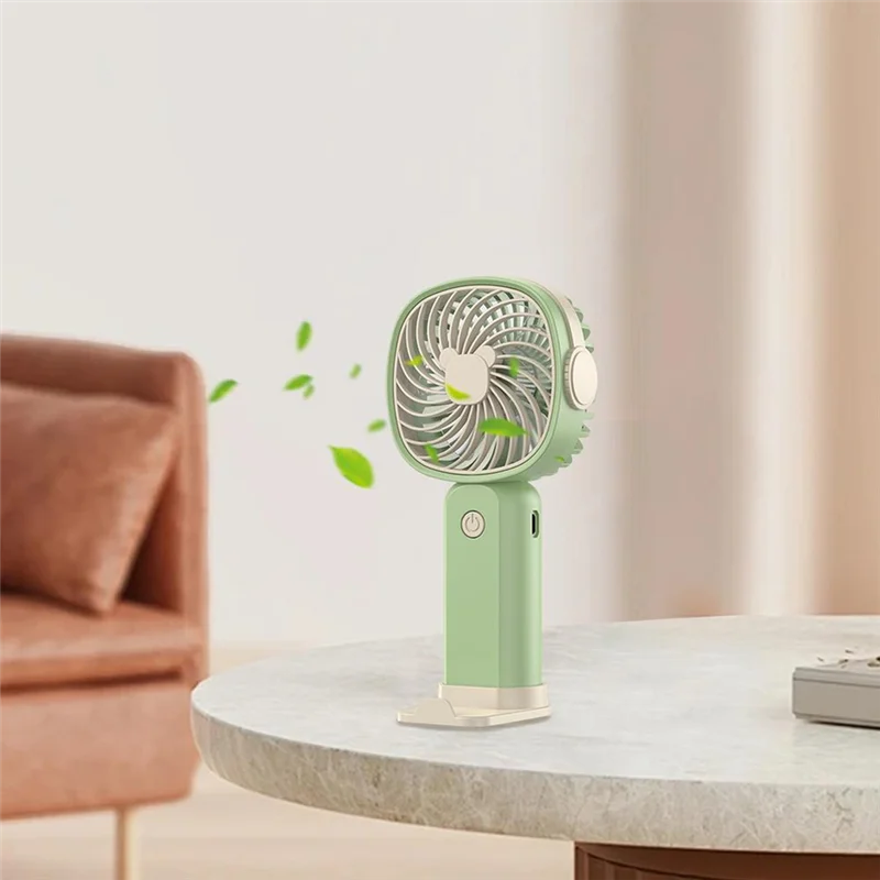 

A01F-Ручной маленький вентилятор, уличный портативный вентилятор, 3-скоростной перезаряжаемый аккумулятор 400 мАч, многофункциональный вентилятор, держатель для телефона, уличный