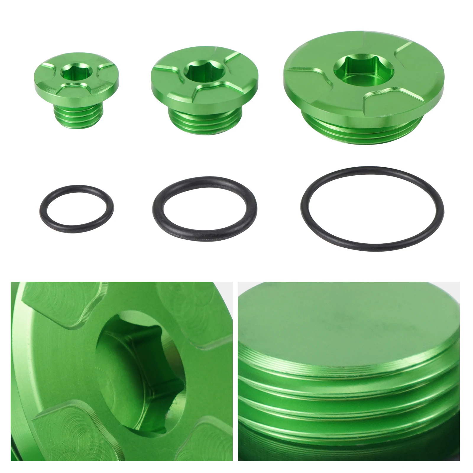 NICECNC Do Kawasaki KX250F 2011-2018 KX450F 2009-2018 KX250 KX450 2019 2020 Pokrywa rozrządu silnika Korek wlewu oleju Korek skrzyni korbowej