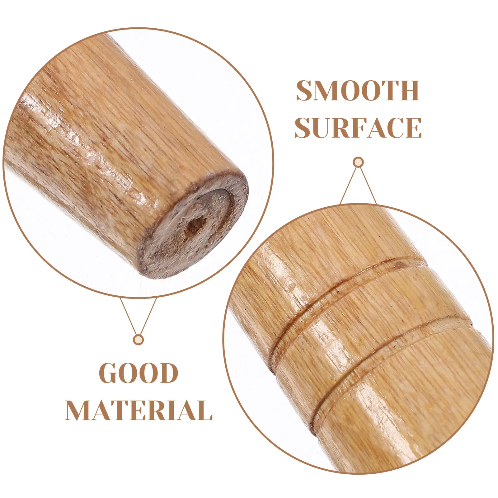 Handcrafted Solid Wood Kitchen Cutter Handle Replacement Stable Performance Non-Skid Grip for Chopping Cutter and Food Prep