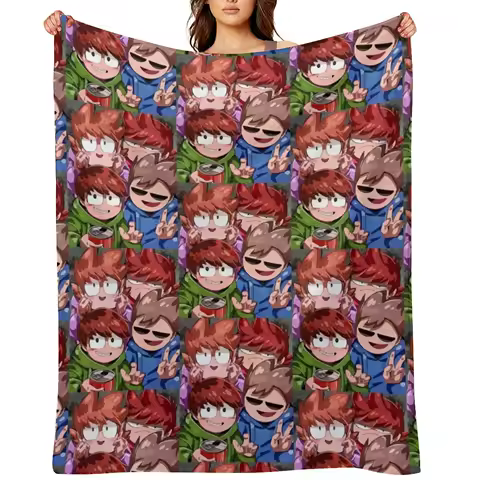 Eddsworld Throw Blanket funny gift for babies Luxury Throw Hairys Blankets