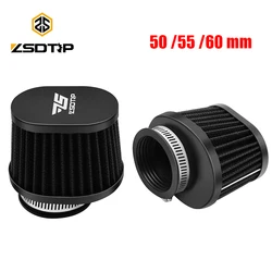 ZSDTRP 2pcs Motorcycle Air Filters 60mm 55mm 50mm Universal for Motorbike Cold Air Intake High Flow Washable Filter