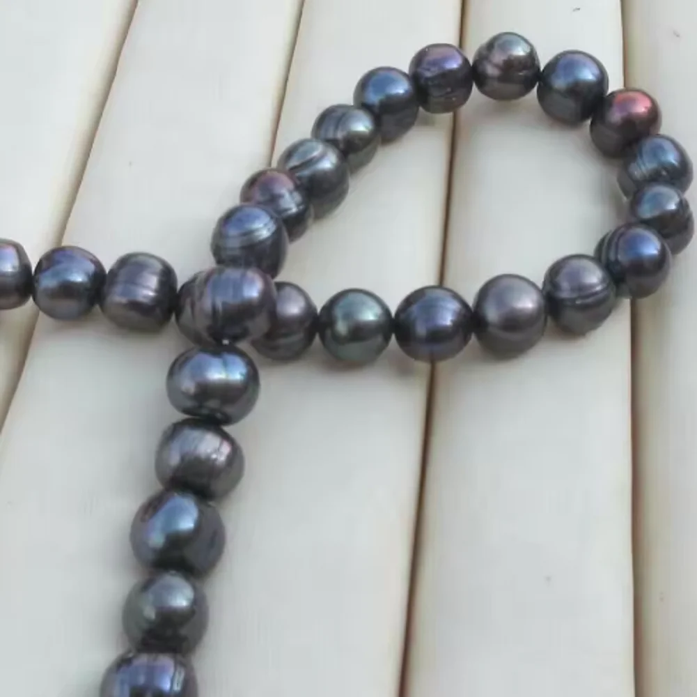 

Лидер продаж ожерелье AAA11-12 мм из натурального таитянского жемчуга в стиле барокко 18 дюймов/925 s