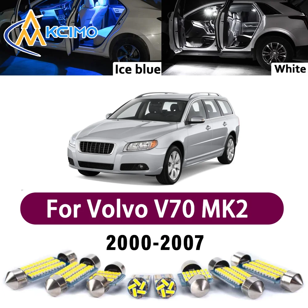 

Premium LED Interior Lighting Kit for Volvo V70 MK2 2000-2007 2001 2002 2003 High-Quality Error-Free Dome Map Trunk Auto Lamps