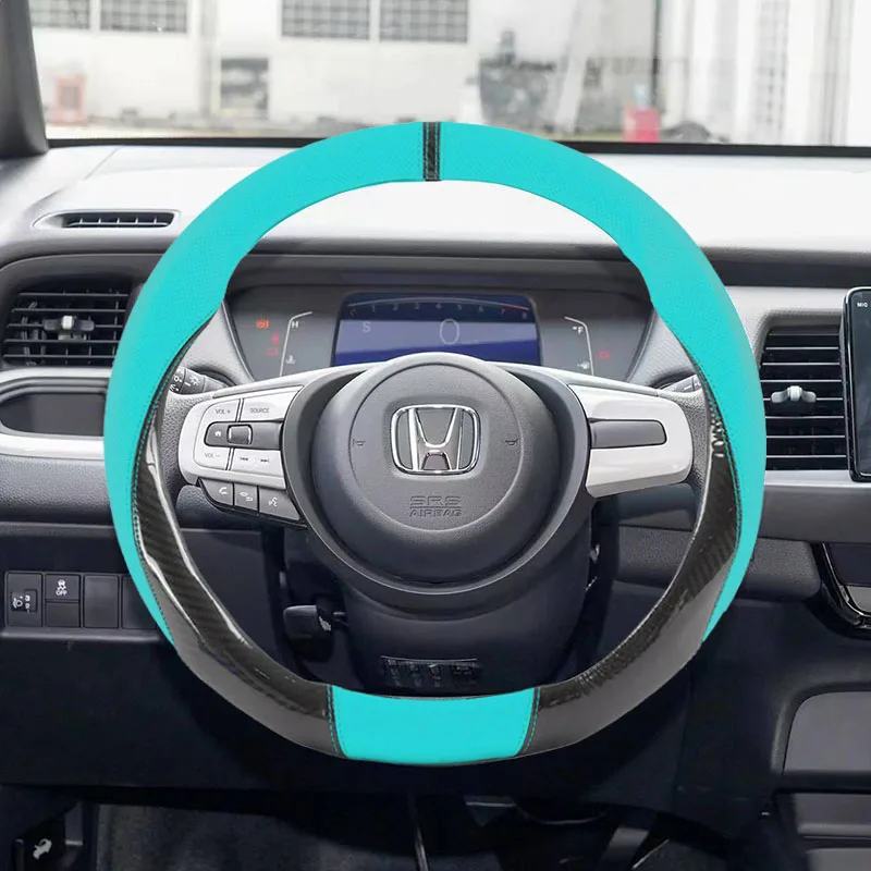 

Противоскользящий кожаный чехол на руль автомобиля для Honda FIT Civic Accord Prelude CRV 5th Mugen CRZ CRX Jazz HRV Pilot Odyssey Elys