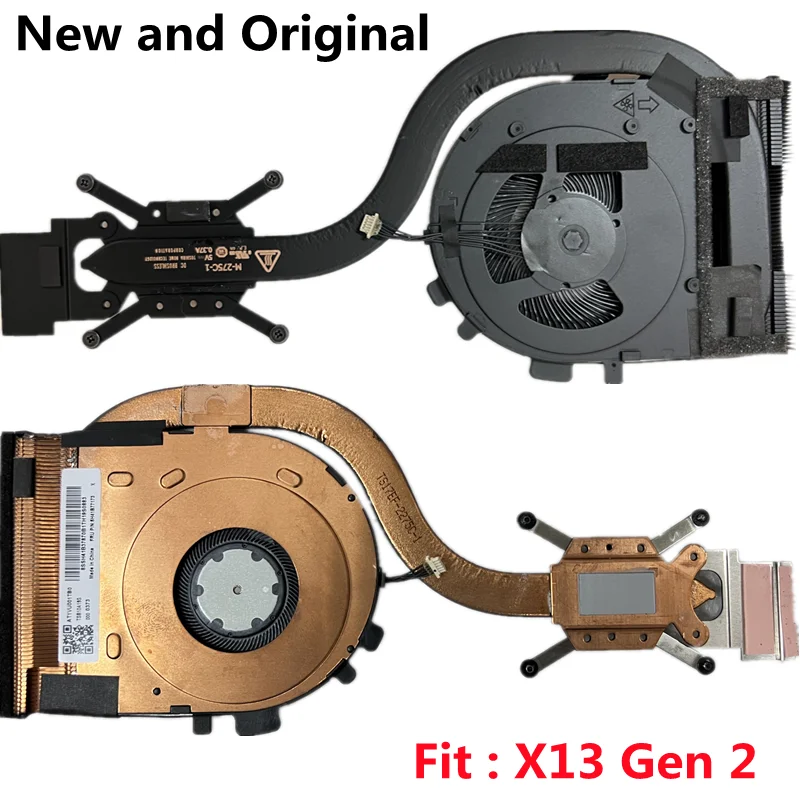 Original Cpu Cooler Ventilador Dissipador de Calor para Lenovo Thinkpad X13 Gen Portátil 5h41b77173 5h41b77172 5h41b77171 Novo