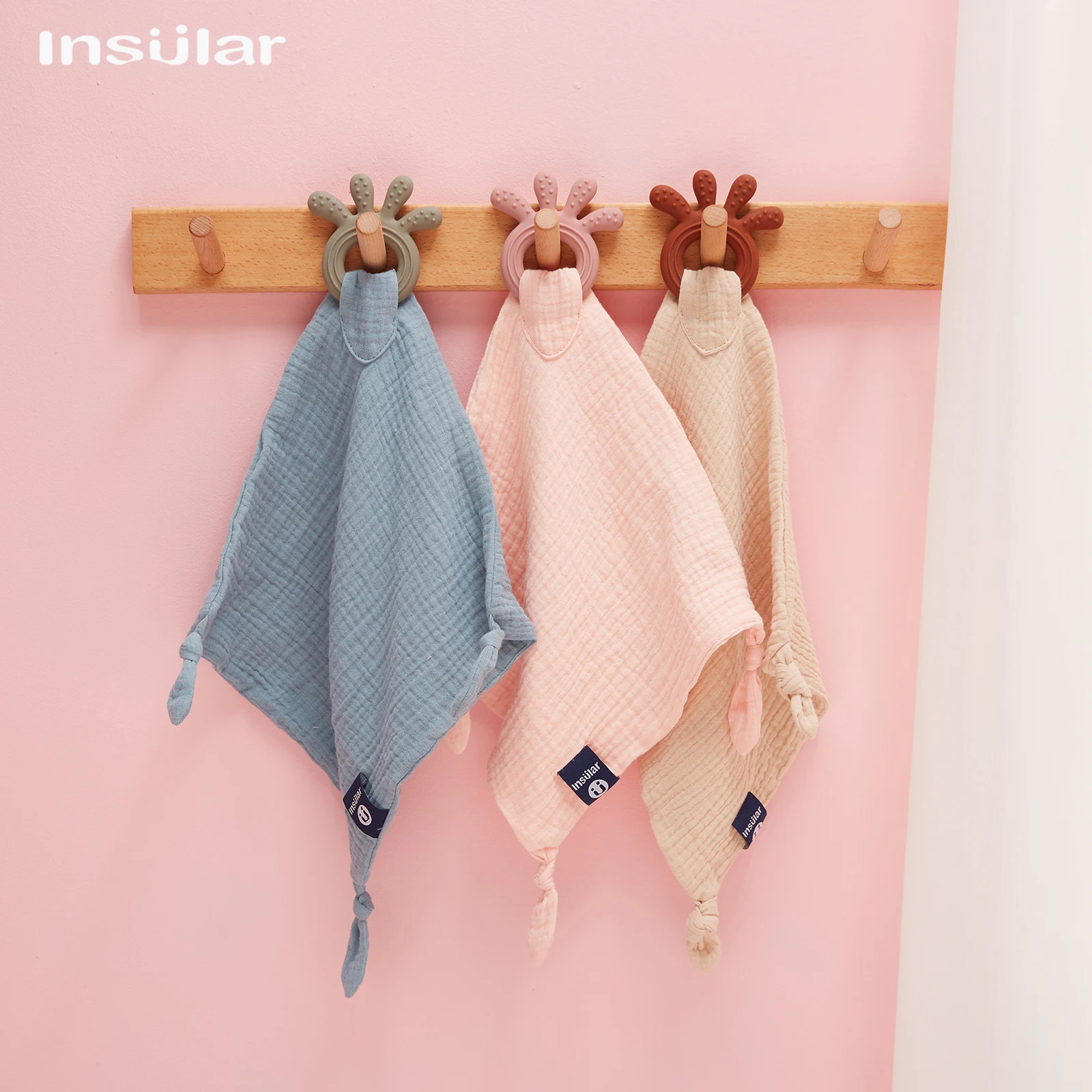 Soft Muslin Cotton Baby Saliva Towel Newborn Baby Soothe Appease Towel Infant Cute Sleeping Dolls Toy Plush Comforting Baby Bibs