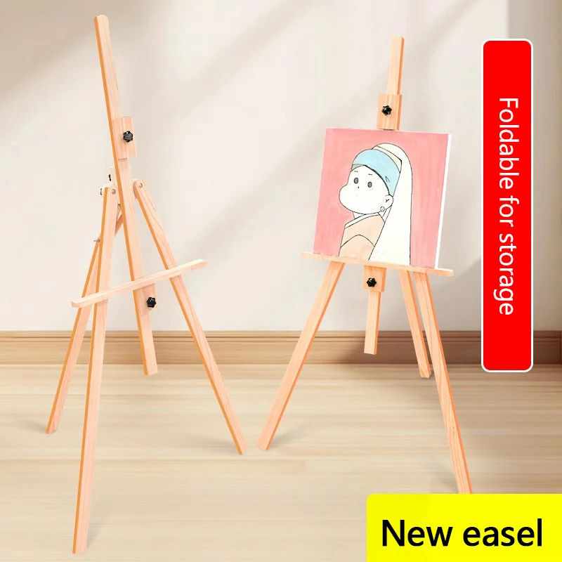 Beech wood easel, sketching and life drawing stand, oil painting stand, drawer easel, foldable, portable, floor-standing