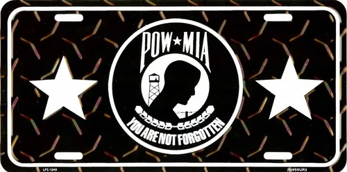 PATRIOTIC POW YOU ARE NOT FORGOTTEN USA METAL LICENSE PLATE AUTO TAG #1049 Aluminum