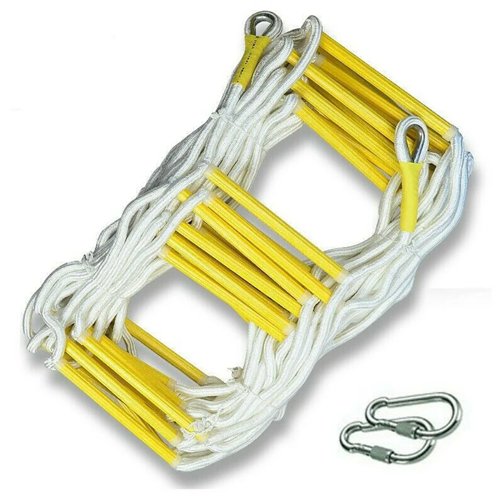 5M Rescue Rope Ladder Floor Escape Ladder Emergency Work Safety Response Fire Rescue Rock Climbing Anti-skid Soft Ladder