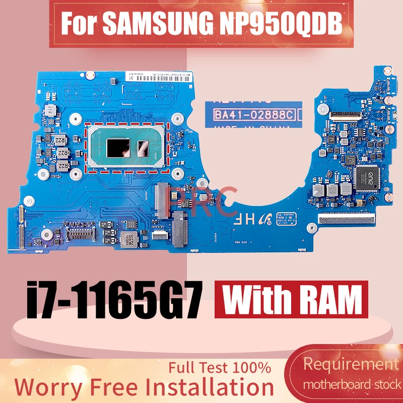 

BA41-02888C For SAMSUNG NP950QDB Laptop Motherboard BA92-22190B SRK01 i7-1165G7 With RAM Notebook Mainboard