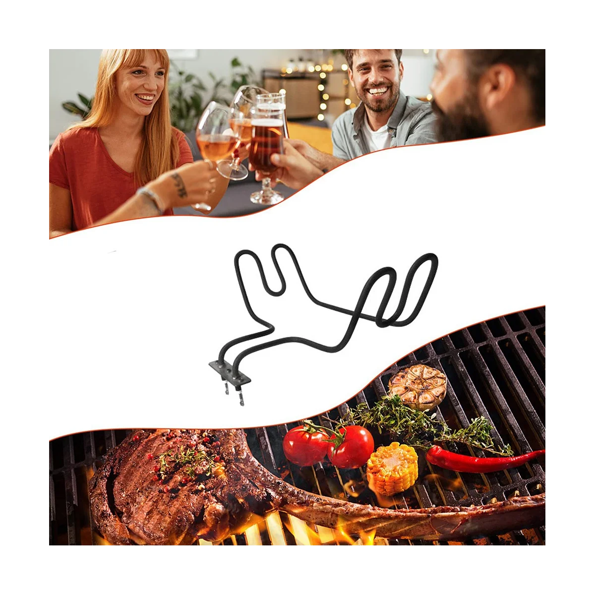 استبدال عناصر التسخين المحمص A14G للكهرباء 2 سلسلة تناظرية و3 سلسلة كهربائية رقمية عمودية 120 فولت 1650 وات