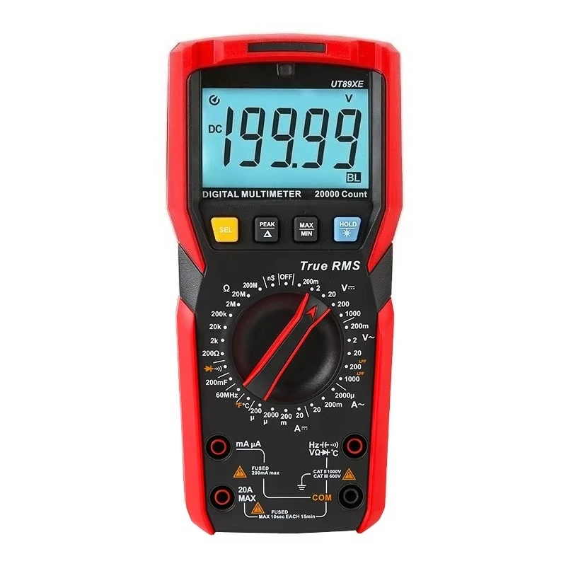 

UT89XE Digital Multimeter Display 20000 AC DC Voltage Range 1000V True RMS NCV 20A Current Tester