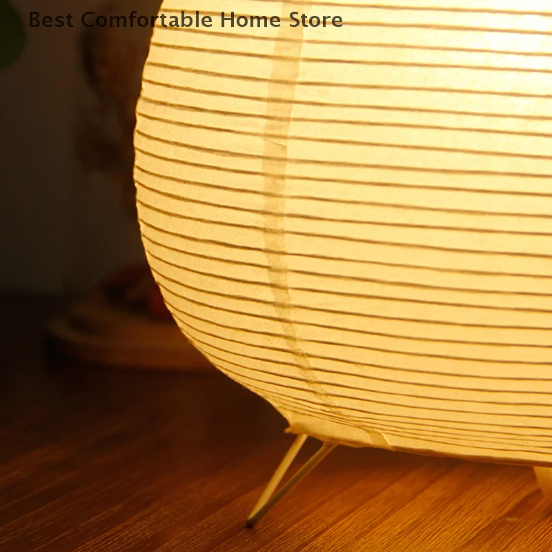 Japanese Lantern Led Table Lamp Living Room Bedroom Bedside Rice Paper Lights Study Homestay Art Creative Decor Table Lights