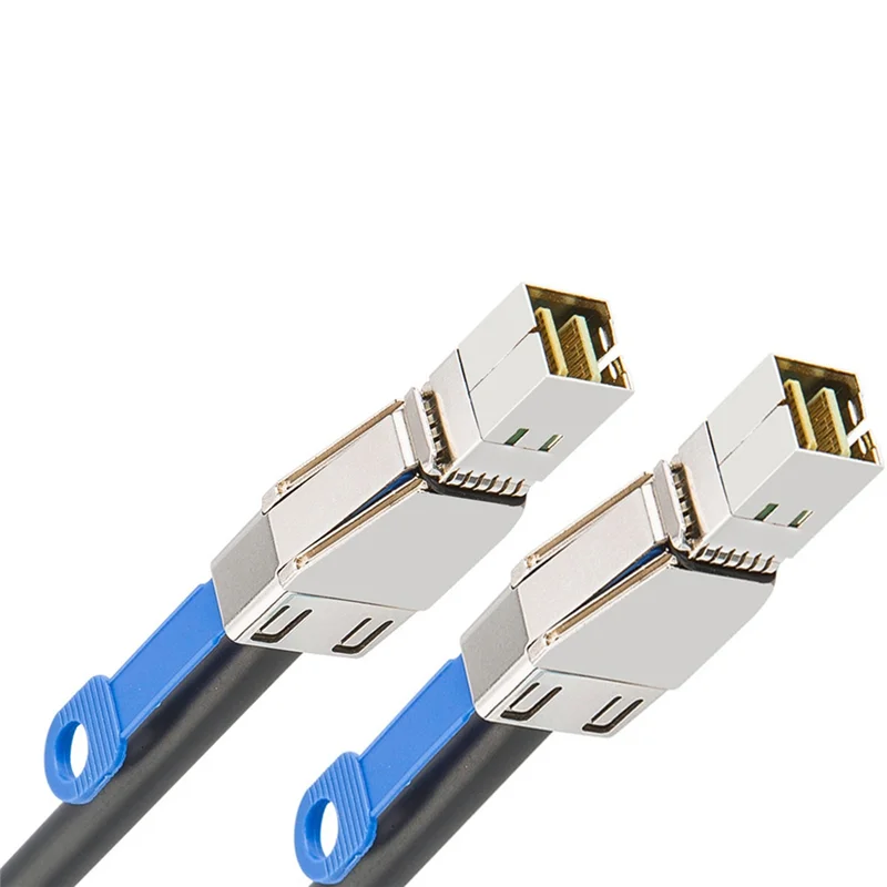 HJ-Minsas Cable 4X SFF-8644 To SFF-8644 Cable Multilane Shielded Cage Cable Hard Disk Server Data Sync Transmission 1M