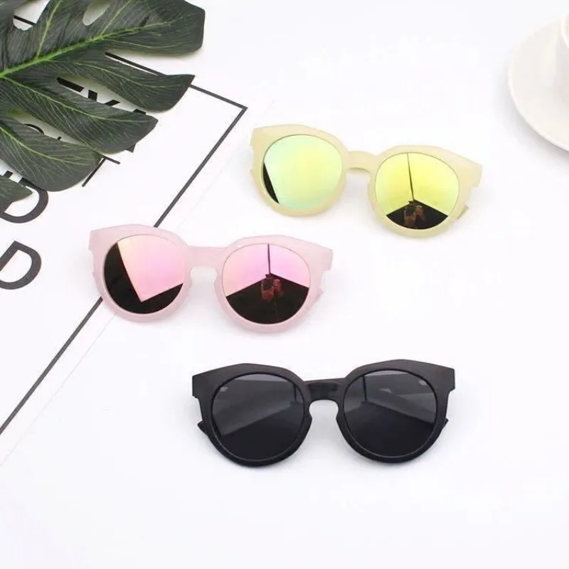 New Kids Sunglasses Girls Boy Children Sun Glasses Round Street Beat Eyeglasses Cute Baby Shades UV Protection Eyewears