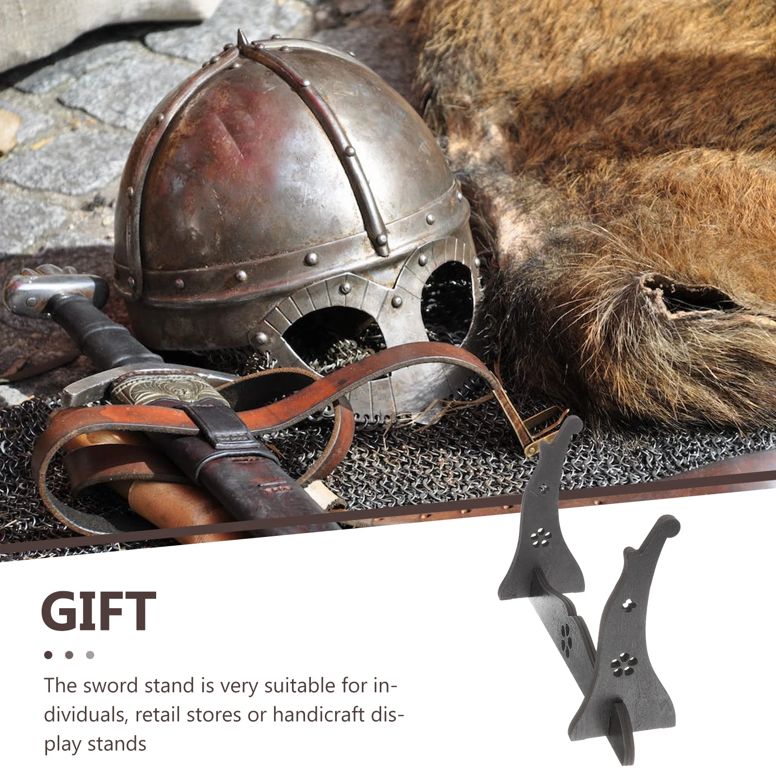 

Flute Display Stand Picture Stands for Rack Shelf Sword Wood Japanese-style Holder