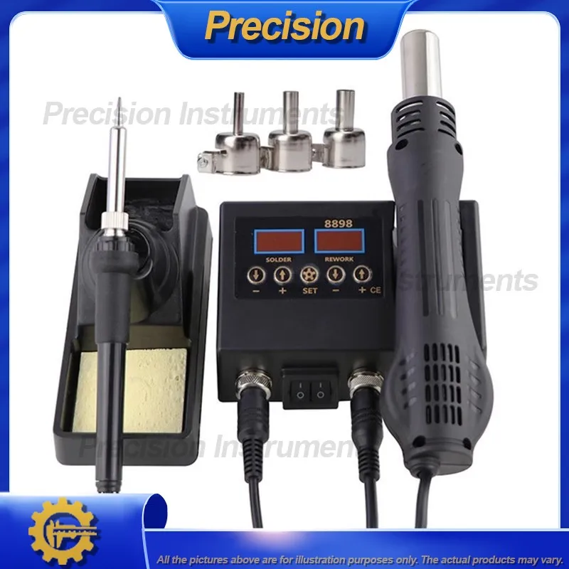 2026 شاشة ديجيتال مزدوجة التحكم في درجة الحرارة محطة سبيكة لحام 110 فولت 220 فولت مسدس هواء ساخن للحام وإزالة اللحام