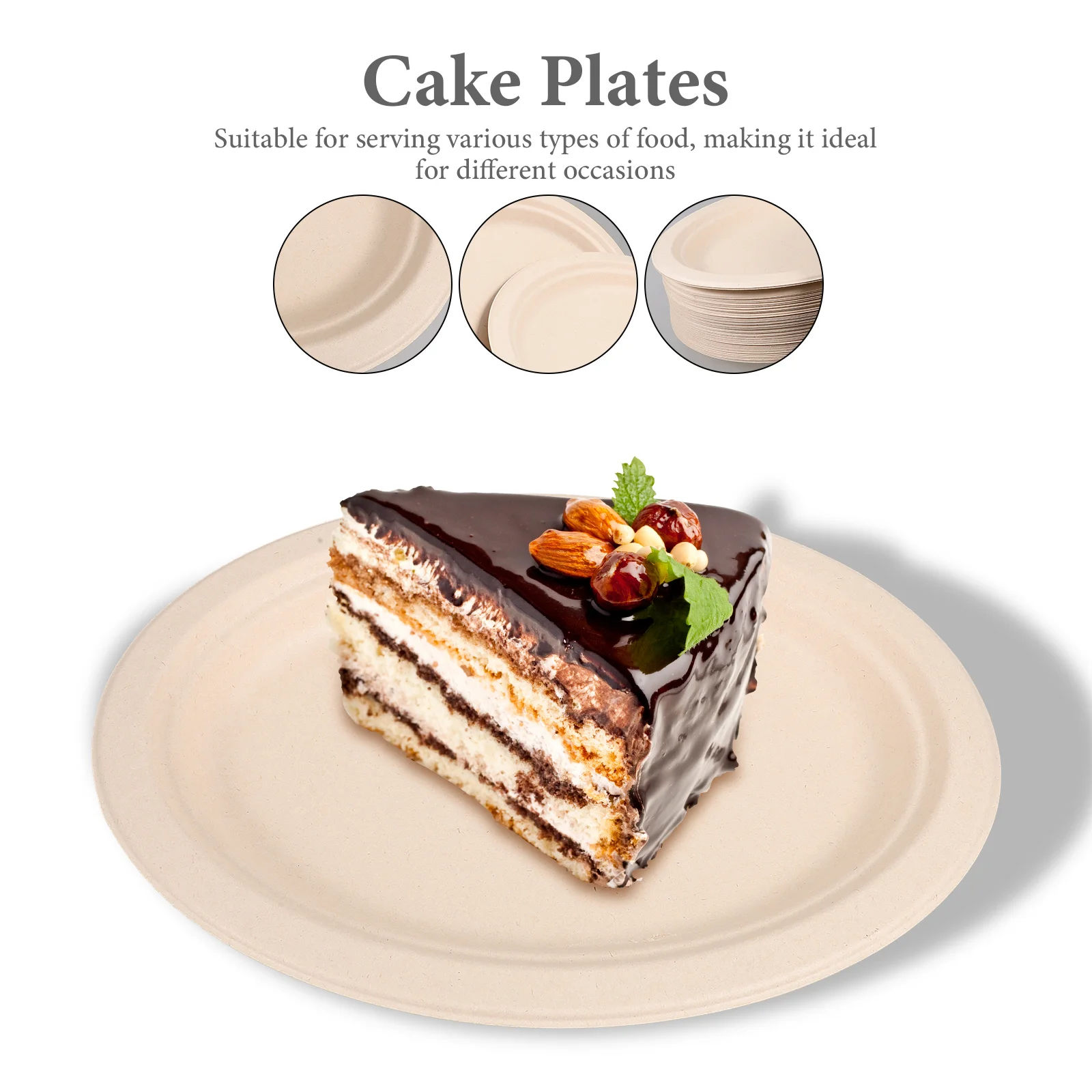 

Festival Dinner Paper Plate Dessert Plates Household Cake Heavy Duty Fruit Food