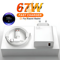 6A 67W Ultra Fast Wall Charger For Xiaomi 10 11 12 Lite 13T Redmi Note 10S 11S 12 13 Pro POCO X3 X4 X5 Type C USB Charging Cable