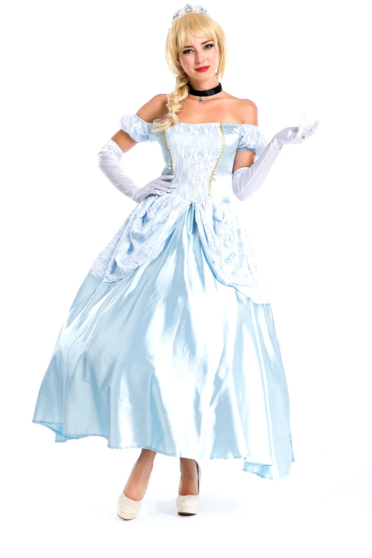 

Princess Costume Skirt Long Evening Gown Snow White Cinderella Uniform Halloween Women's Puffy Skirt Official Court Lady