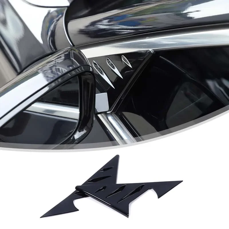 For BMW 5 Series G30 2018-2023 ABS carbon fiber car rearview mirror side triangle spoiler sticker car protection accessories