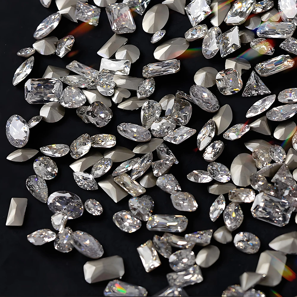 

30PCS Mini 3D Crystal Nail Art Rhinestone Gem Zircon Stone Accessories Parts Nails Decoration Supplies Manicure Decor Material