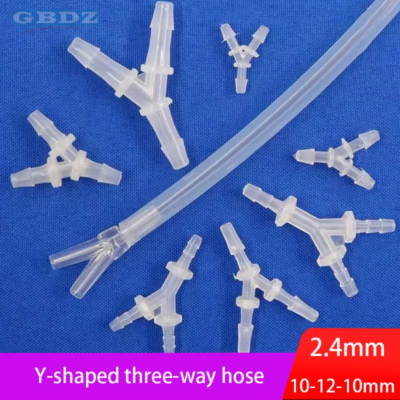 

2.4mm 3.5mm 4.5mm 4.8mm 6.4mm 7.9mm9.5mm 11.1mm 12.7mm 14.2mm 15.8mm Hose Barb Y Type Plastic Connector Pipe Fitting For Aquariu