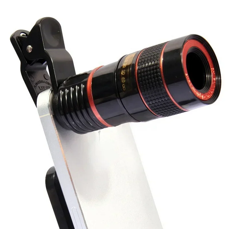 

Lens Universal Clip 20X/12X/8X Zoom Phone Camera Telephoto Lens Monocular Telescope Phone Universal Optical Telescope Lens Kit