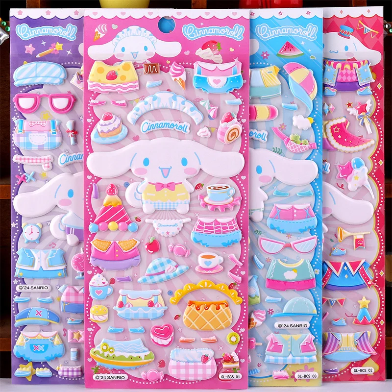 

Cartoon Cinnamoroll 3D Puffy Stickers Cute Creativity Dress Up Bubble Stickers Diy Scrapboo Phone Case Suitcase Decoration Gift