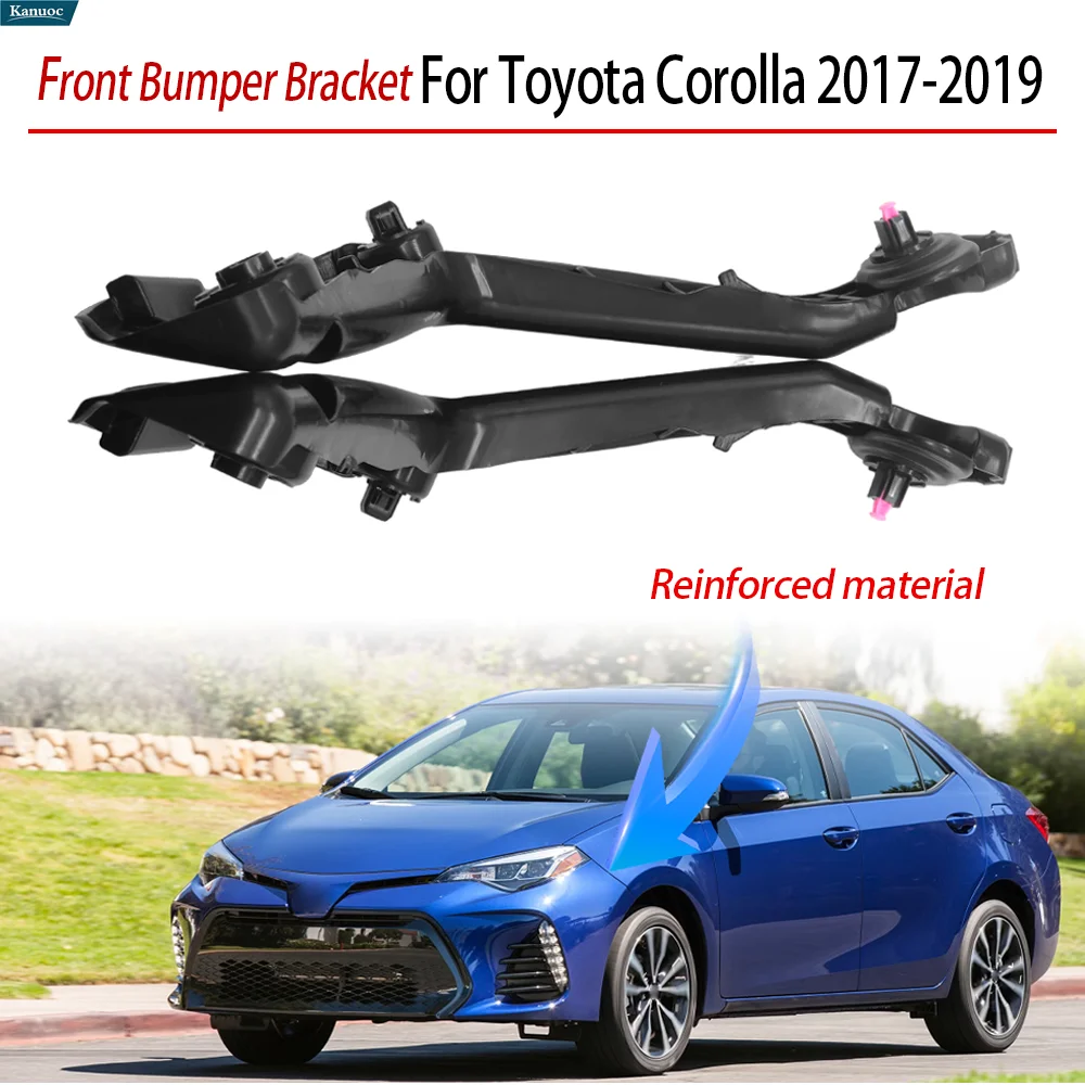 

Front Bumper Bracket Left and Right Pair OEM Replacement Durable Steel For Toyota Corolla 2017-2019