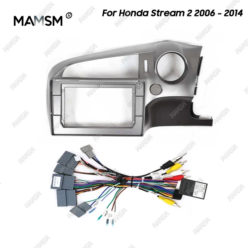 MAMSM 10 Inch Radio Fascia fit For Honda Stream 2 2006 2007 2008 2009-2014 RHD Stereo DVD Player Install Panel Audio Frame Cover