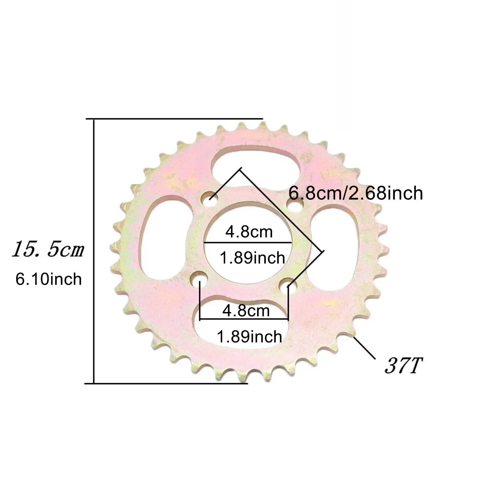 Generic Rear Chain Sprocket Accessories 420 37T 48mm Carbon Steel Convenient High Performance Replace