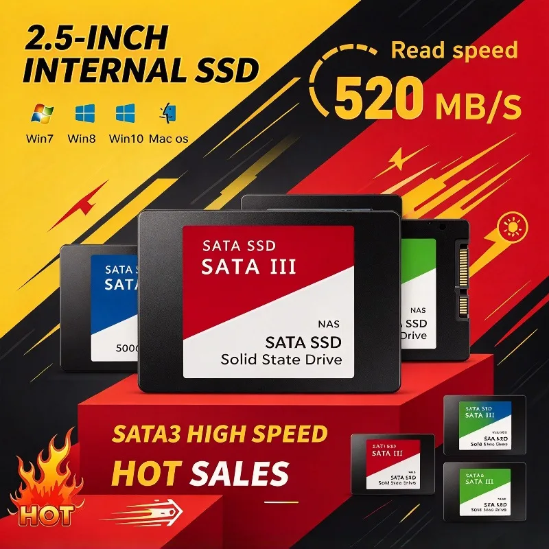 Original New SATA3 SSD 500GB 1TB 2TB 4TB Hdd 2.5-inch Hard Disk Disc Internal Solid State Drive for Laptop Desktop Gaming PC SSD