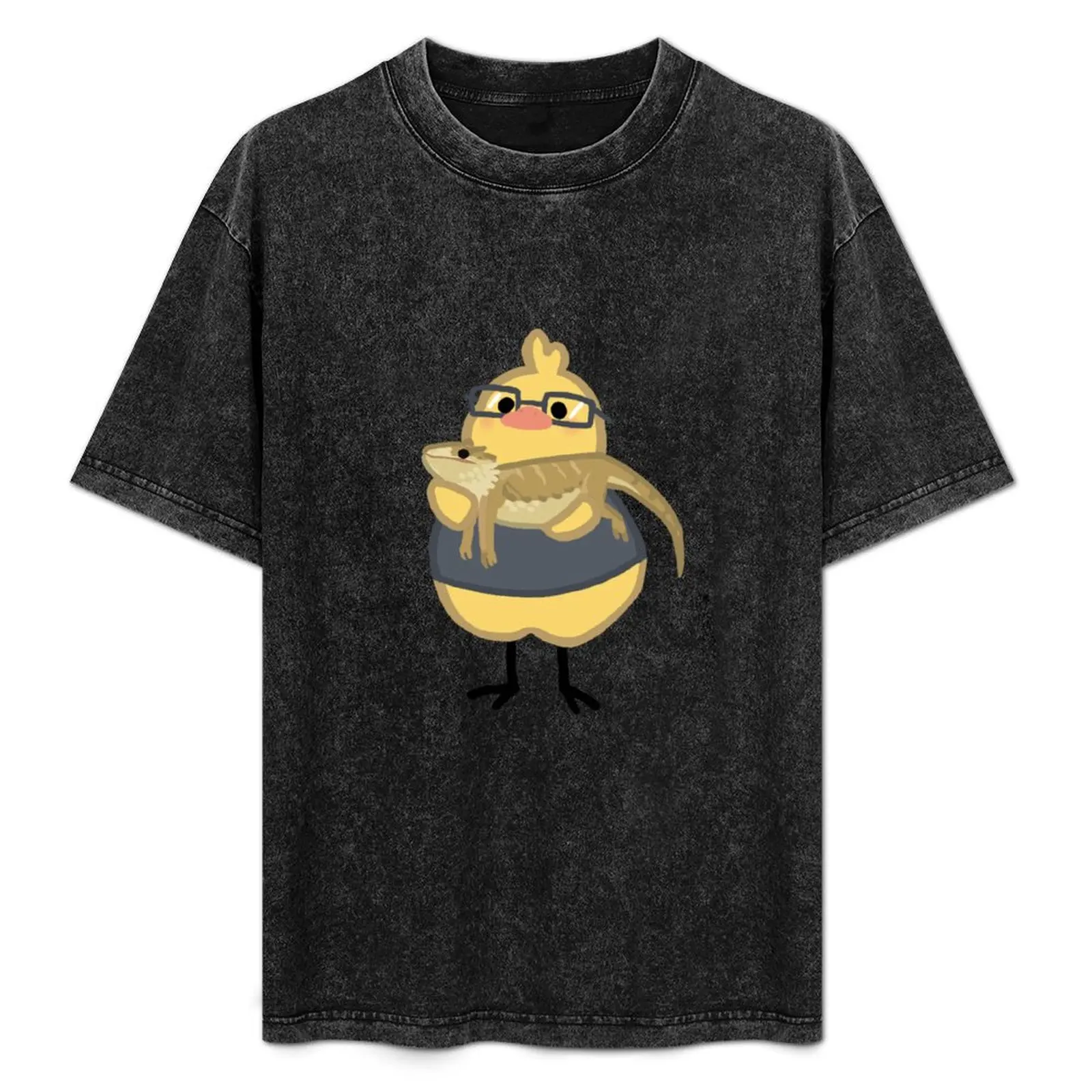 

Birdblob w. Bearded Dragon Pet T-Shirt Work Outdoor T-Shirt for Men