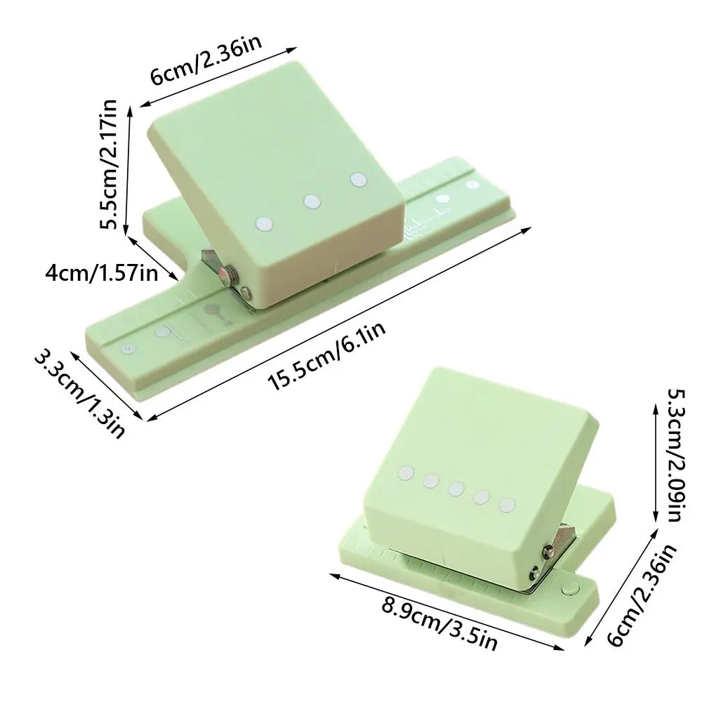 3/5-Hole Hole Punching Machine Loose Leaf DIY Scrapbooking Paper Hole Puncher Mini Size Paper Binding Punch School Office