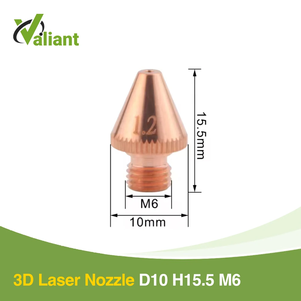10Pcs/Lot  New High Quality Copper Fiber Laser Nozzle 3D Tube Cutter D10H15.5M6 for Adige BLM 3D Laser Cutting Machines