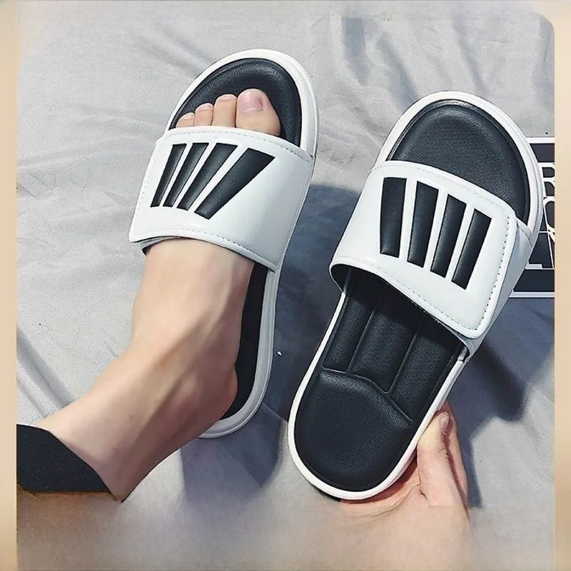 

Trendy Men's Sandals Outdoor Casual Slip-On Anti-Slip Large Size Flat Slippers Comfortable EVA Insole Luxury Hair Element
