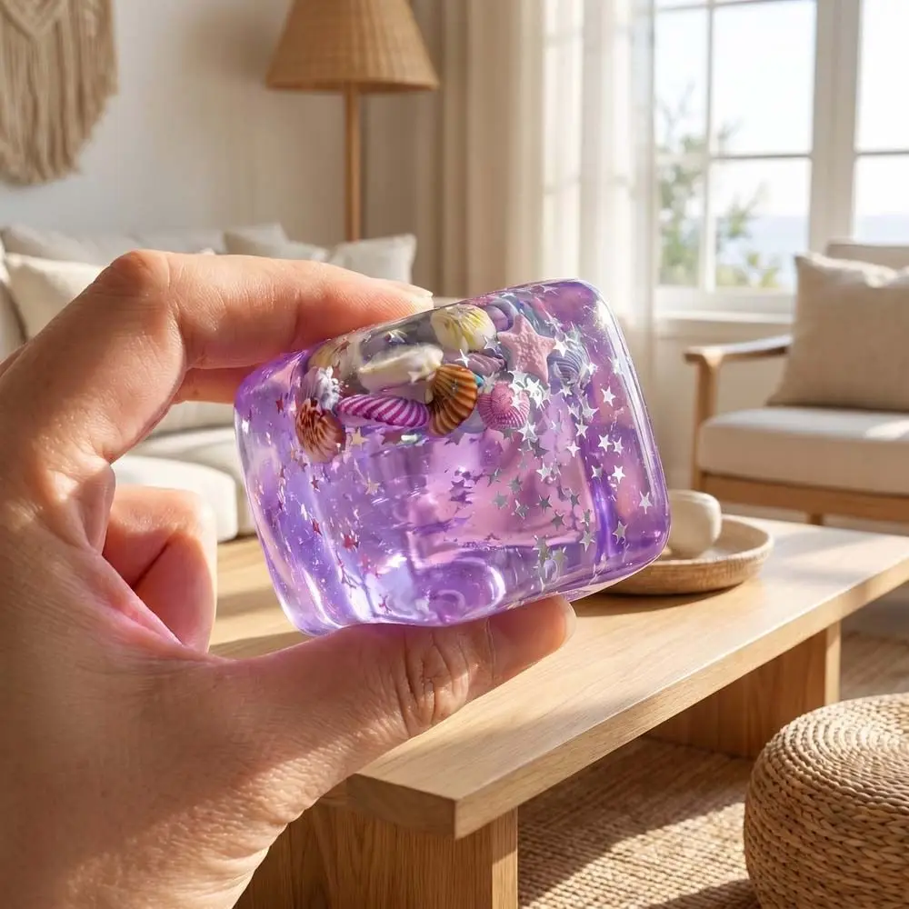 Slow Rising Blue Ocean Ice Cube Stress Balls Slow Rebound Soft Squishy Ocean Squishy Balls Ocean Theme Shell Filled