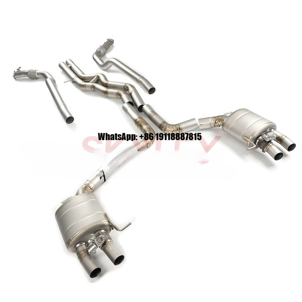 Valved Sport Exhaust System Auto Parts for Audi C8 4.0T 2019-2024 Catback Exhaust System Exhaust Control Valve