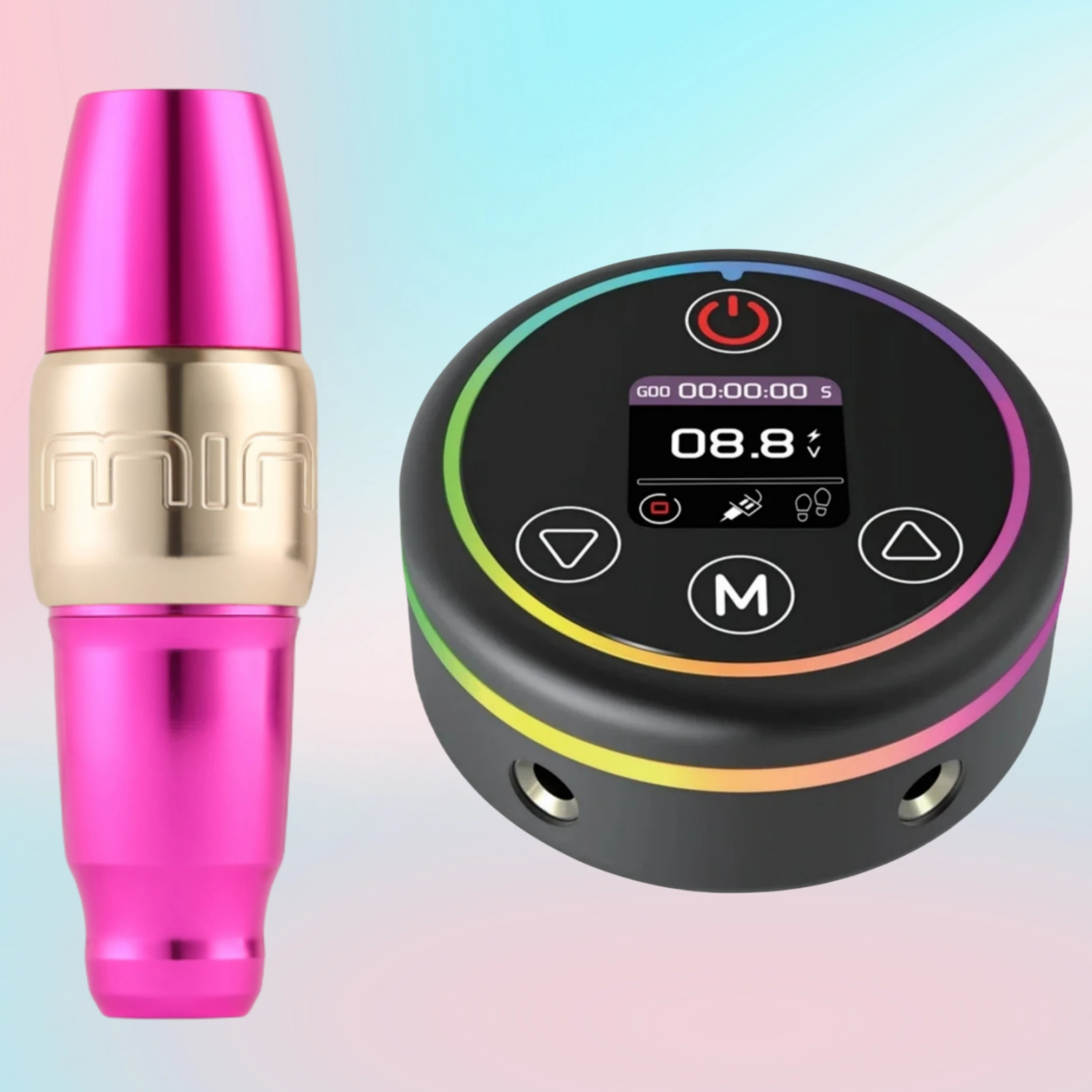 FKMINI Permanent Makeup Pen Kit Set with HALO Colorful Tattoo Power Supply PMU Tattoo Equipment for Beauty Enthusiasts