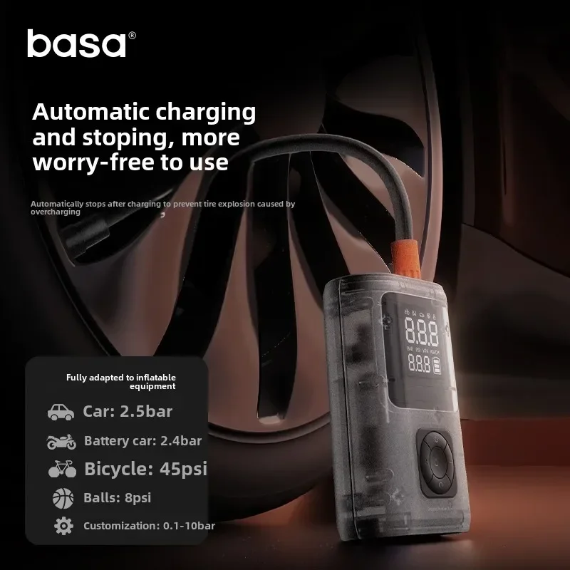 รถปั๊มพองยางปั๊มยางแบบพกพาไร้สายพองสมบัติจักรยานจักรยานปั๊มไฟฟ้า