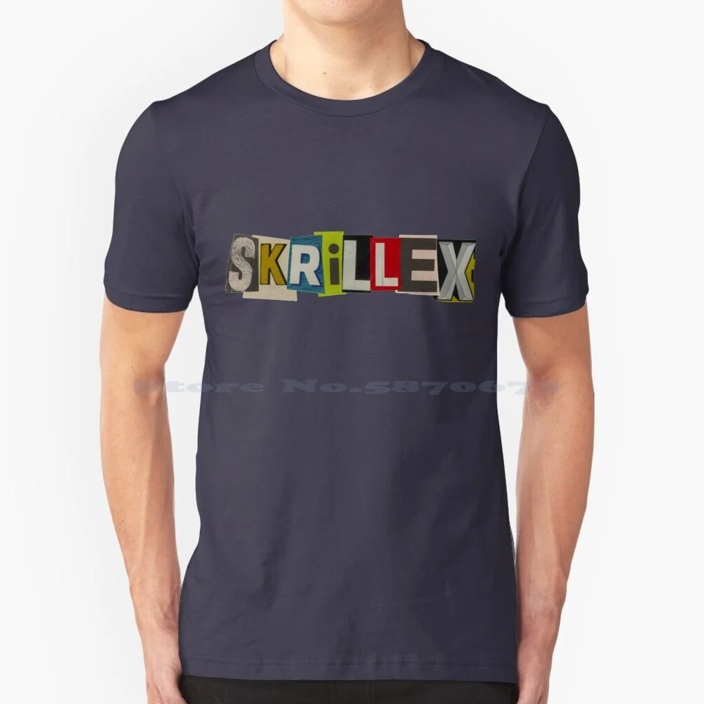 Skrillex Skrillex Ransom Note T Shirt 100% Cotton Tee Skrillex Skrillex Ransom Note