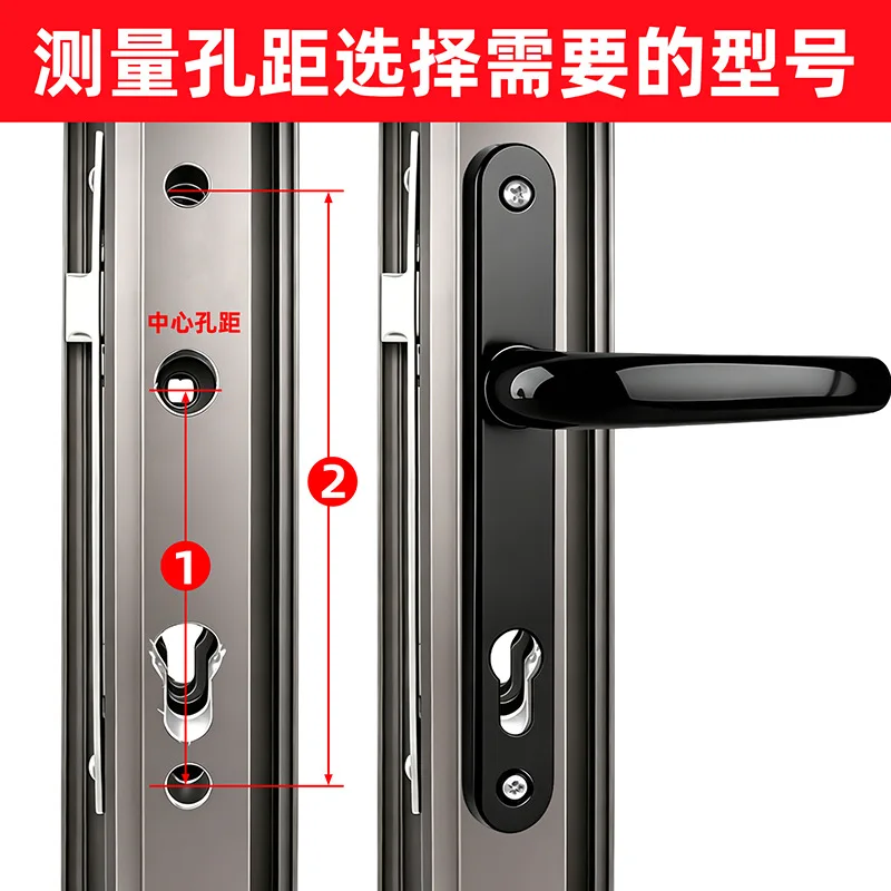 Aluminum Alloy Flat Sliding Door Handle Center Distance 85 92mm Hole Pitch 105 115 190mm Black White Gold for Bedroom Bathroom