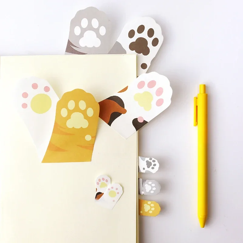 2*30sheets Cat Paw Memo Pads Cute Sticky Notes Kawaii Stationery Notebook Planner Journal Decorations School Supplies