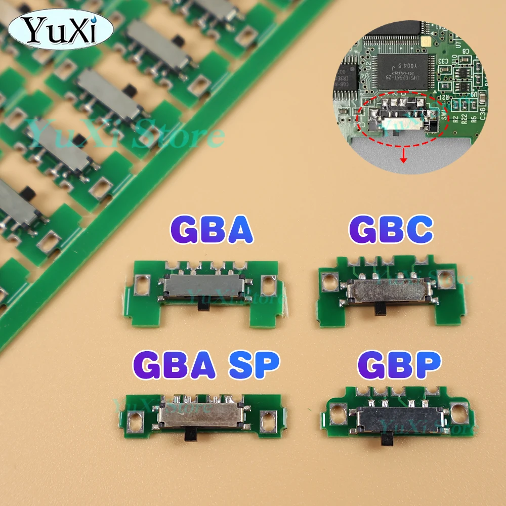 1Pc Power ON OFF Power Switch Button For GBA GBC GBP GBA SP Games Console for GameBoy Advance SP Color Pocket Console