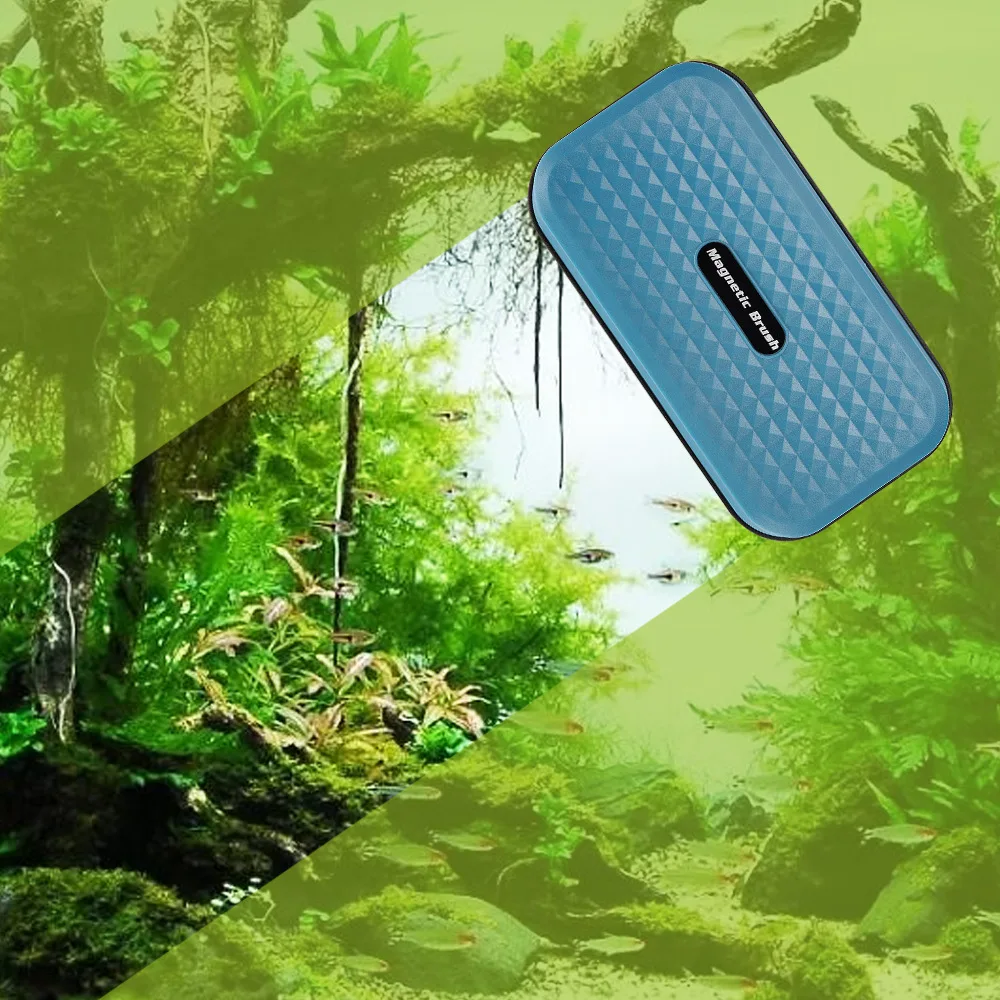 Picture 3: Aquarium Magnetic Cleaner with Algae Scraper Double Sided Brush Fish Tank Cleaning Tool Aquarium Accessories