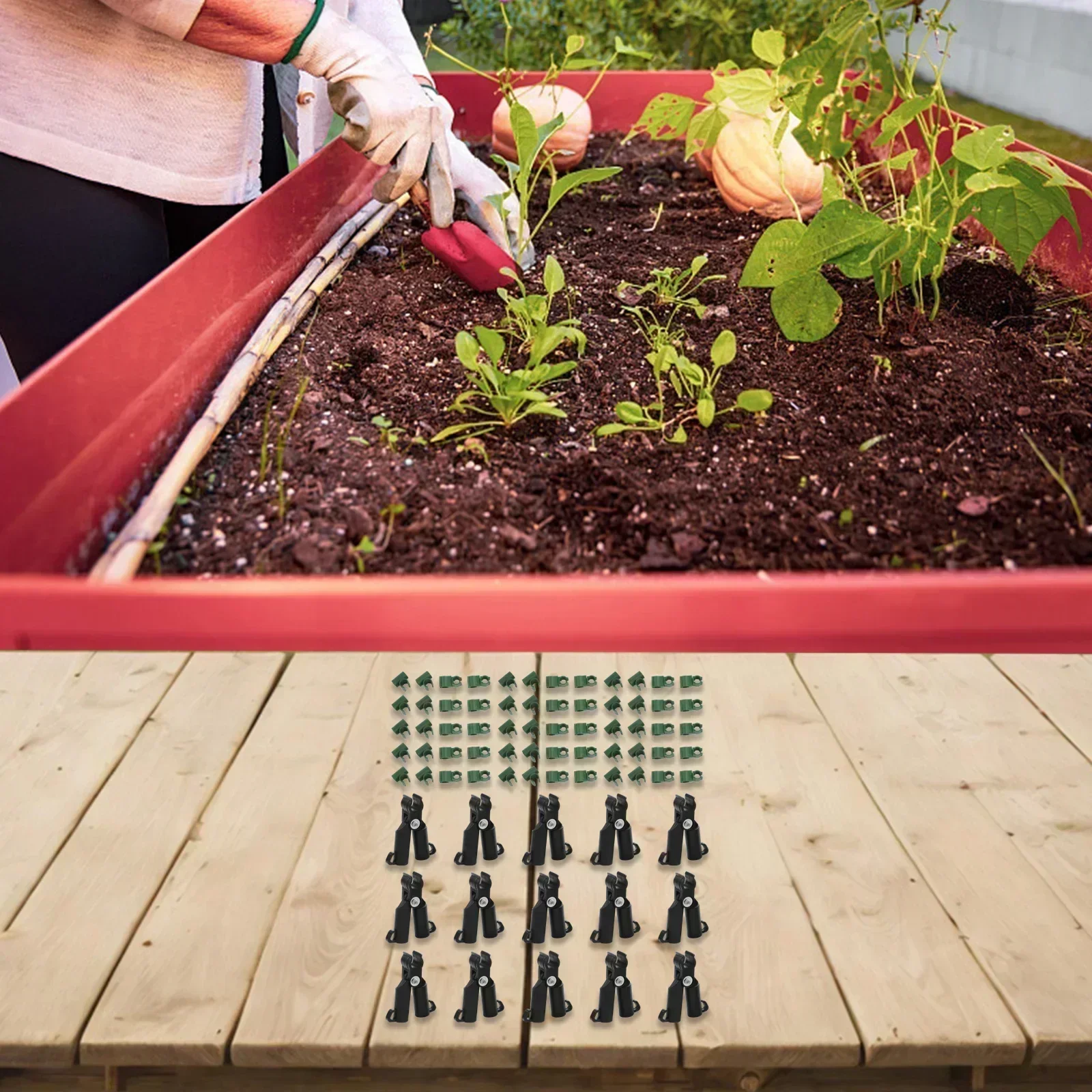 Support Clips For Plants Garden Trellis Connectors Easy Assembly Design Sturdy Climbing Frame Versatile Garden Use