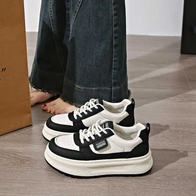 

Round Foot Rubber Sole Gym Training Shoes Woman Casual Women Sneakers White Tennis For Women Sports Sabot Of Famous Brands