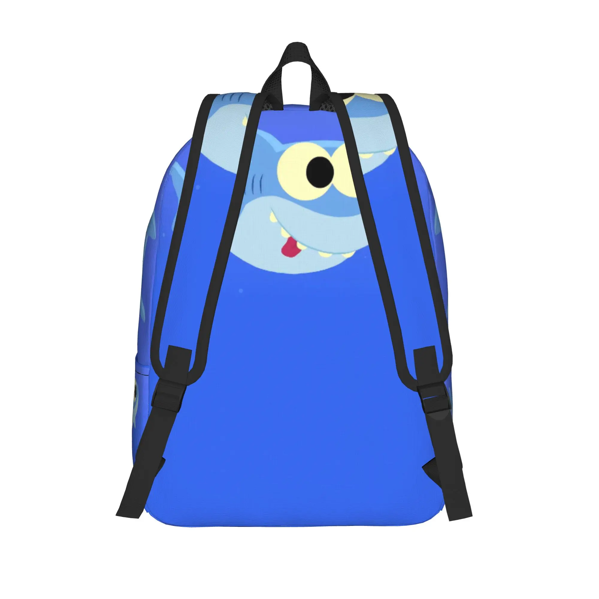Finny Sharks Teaching ABC Casual Backpack Sports Student Hiking Travel English Cartoon Daypack for Men Women College Canvas Bags
